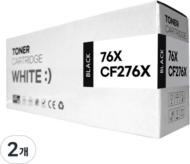 76X CF276X 호환토너 (칩장착), 검정, 2개