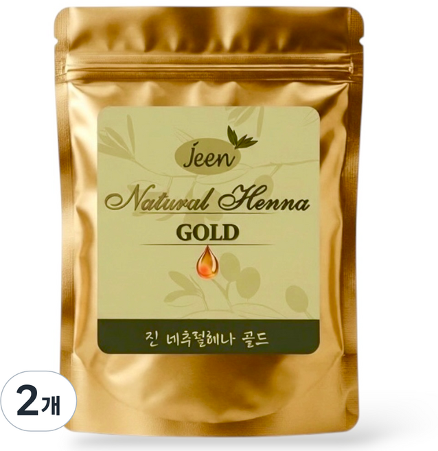[JEEN] 진 헤나 천연 헤나 염색약 새치커버, 네추럴 오렌지, 2개