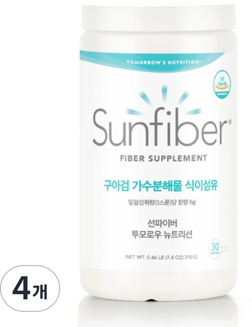 구아검가수분해물 미국 썬화이버 식이섬유 구아콩 쾌변 210g, 4개 - 쿠팡