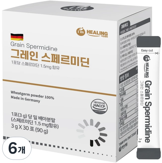 아임힐링 그레인 스페르미딘 30포, 6개, 90g - 쿠팡