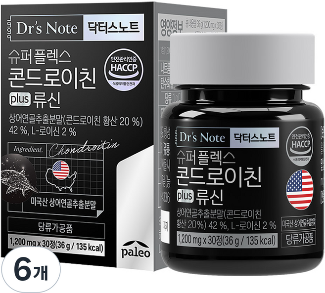 팔레오 닥터스노트 콘드로이친 류신, 36g, 6개