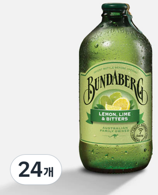 분다버그 레몬라임앤비터스 탄산음료, 375ml, 24개