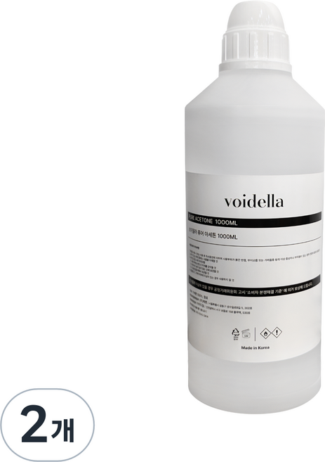 네일샵용 국산 대용량 100% 퓨어아세톤, 2개, 단품