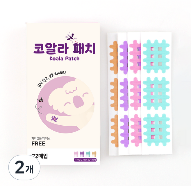 [코알라패치] 알잠네이처 코알라 모기패치 썸머패치 국내 생산 72매입 36매입 모스킨 모기 물린데 MOSKITO 10g당 1 400, 2개