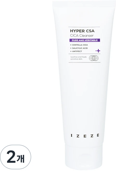 아이제제 저자극 약산성 시카 클렌징폼 민감성 진정 폼클렌저 150ml, 2개 - 쿠팡