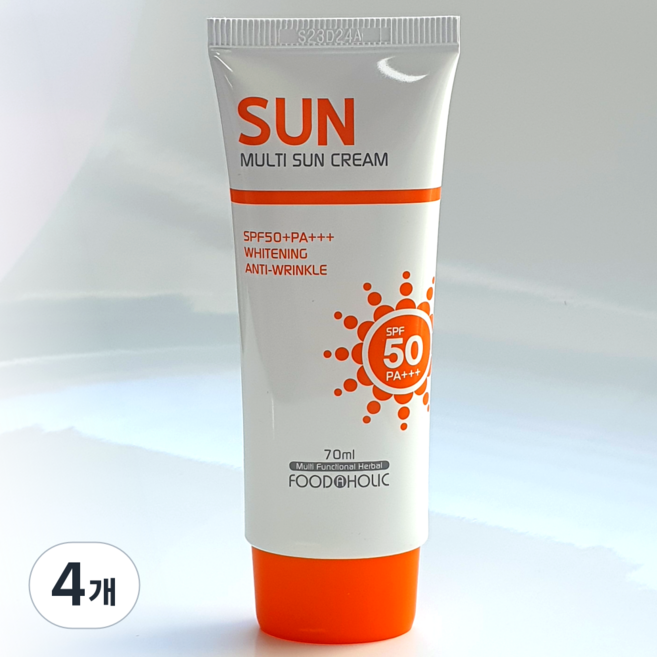 푸드어홀릭 멀티 선크림 SPF50 PA+++, 4개, 70ml