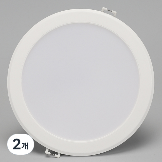 비츠온 LED 다운라이트 6인치 15W 슬림 방습형 매입등, 2개, 전구색