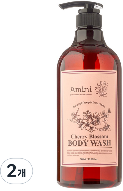 아미니 플라워테라피 바디워시 체리블라썸, 500ml, 2개