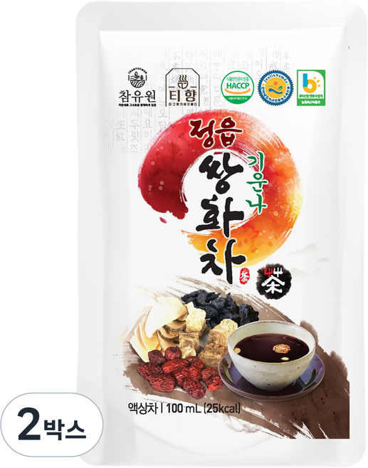 참유원 기운나 정읍 쌍화차 2배 찐한 수제 국산원료 -, 100ml, 10개입, 2박스