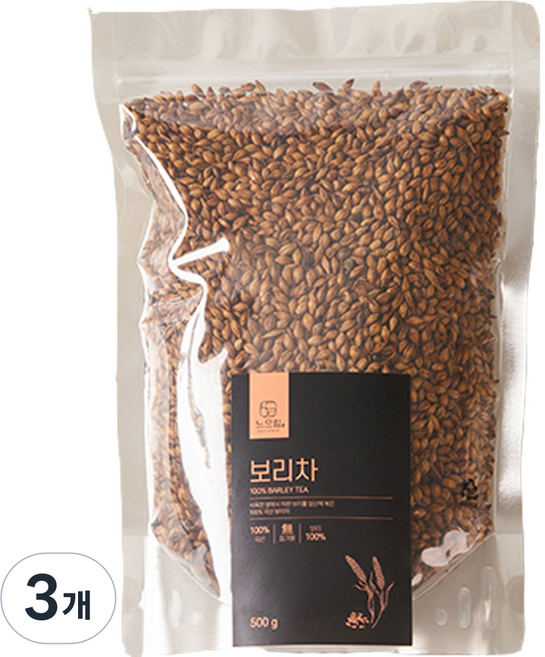 느으림 건강하게 두 번 볶은 국산 보리차, 3개, 500g, 1개입
