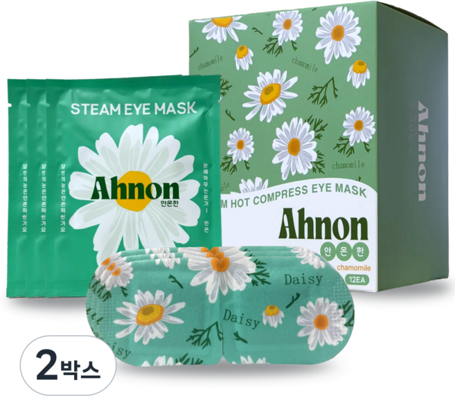 안온한 AHNON 온열안대 스팀아이마스크 카모마일향, 2박스, 12개입