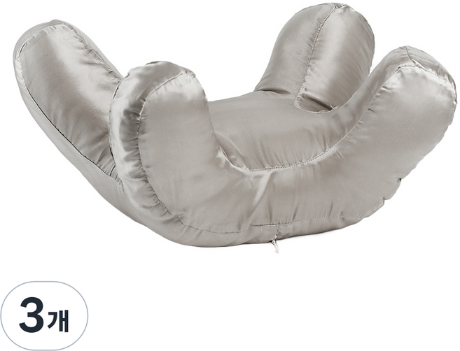 모노랩 눈주름 베개 얼굴 압박 방지 경추 옆잠 수면 뒤척임, 그레이, 3개