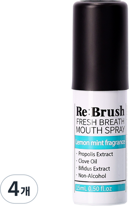 [프로폴리스 함유] 리브러쉬 프레쉬브레스 무알콜 구강유산균 스프레이, 4개, 15ml