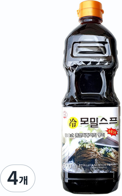 [대성]모밀스프 냉메밀소스 모밀쯔유 900ml, 4개