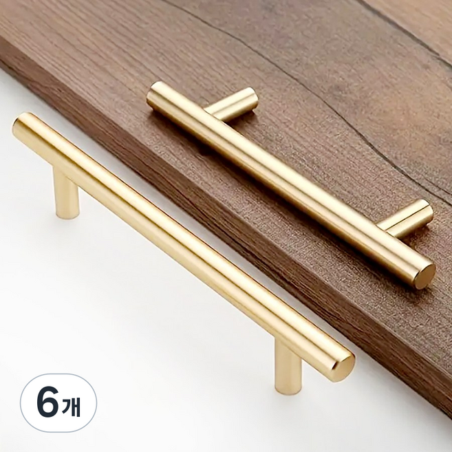 가구 손잡이 2구 서랍 옷장 화장대 협탁 문고리 골드, 6개, 골드M