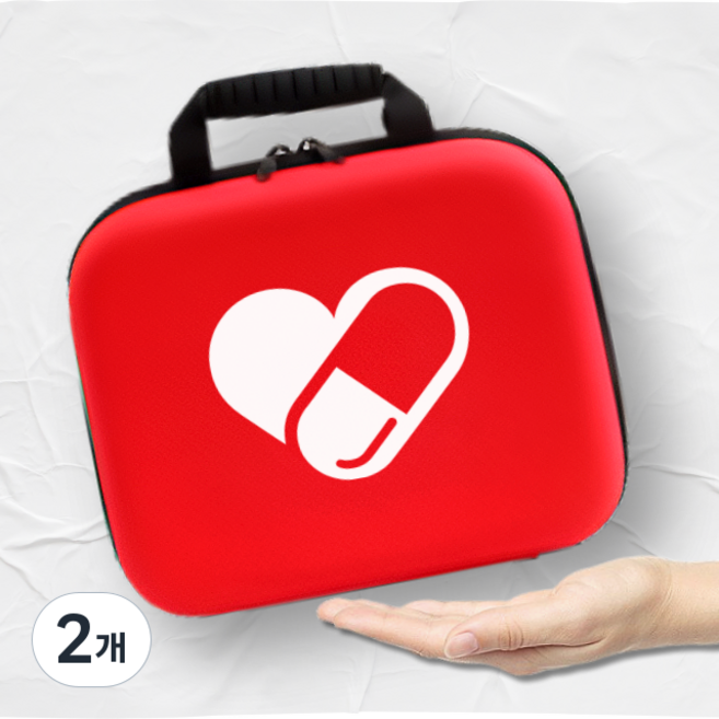 한스터프 구급약파우치 여행용구급함 휴대용 비상약통 응급약통, 2개, 구급약파우치(대형)