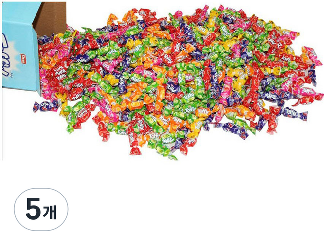 엘반 토픽스 과일향 츄위캔디500여개입 특대용량, 2kg, 5개