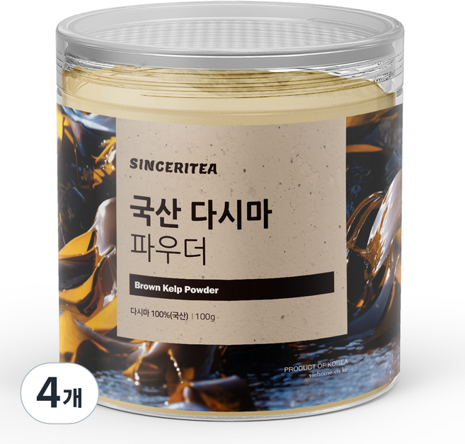 신서리티 국산 다시마 파우더 가루 천연조미료, 4개, 100g