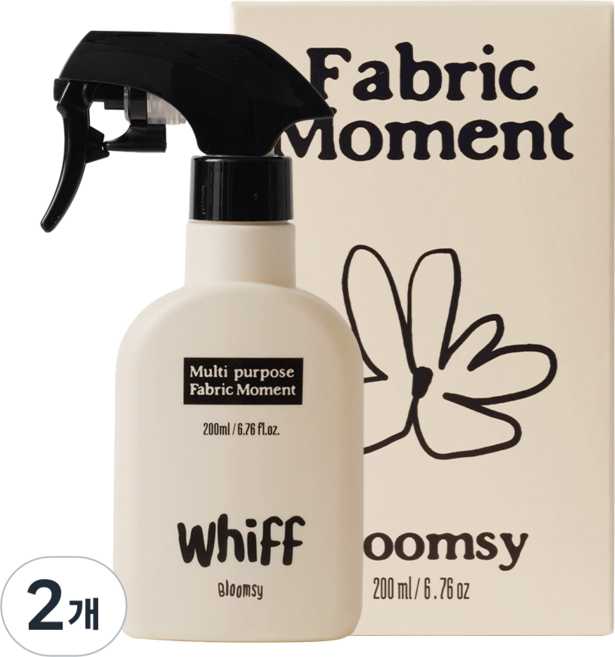 [본사공식몰] 위프 WHIFF 패브릭 모먼트 섬유탈취제 Bloomsy, 2개, 200ml