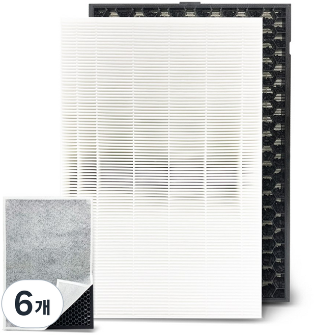 삼성 공기청정기 필터 CFX-D100 블루스카이5000 호환 교체용, 6개, CFX-D100D 최고급형 세트