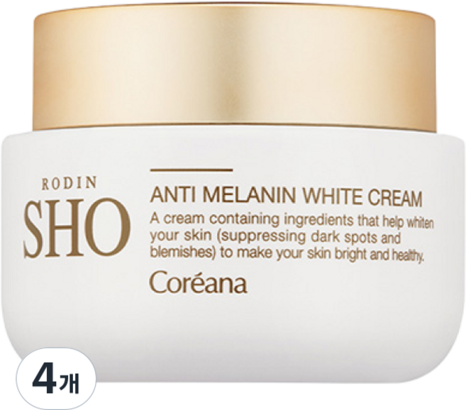 코리아나 로댕쇼 안티 멜라닌 미백크림 기미 순삭 크림 나이아신아마이드 5%, 4개, 50ml