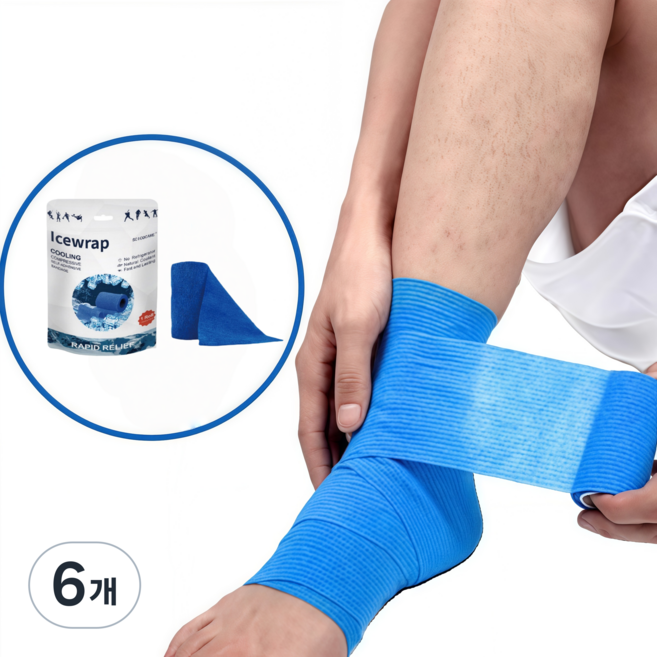 아이스 쿨링 자가점착 쿨밴드 끈적이지 않는 시원한 밴드, 6개