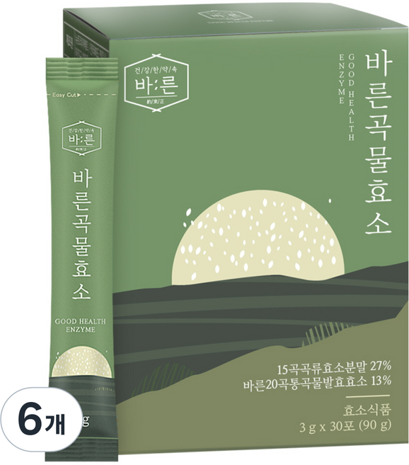 바른 곡물효소 누룽지맛, 90g, 6박스