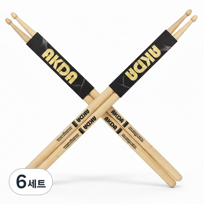 연습용 가성비 드럼스틱 메이플/여성및아이를위해 히코리보다 15% 가볍게제작/손목 힘이 부족한 초보자용, 6세트, 우드