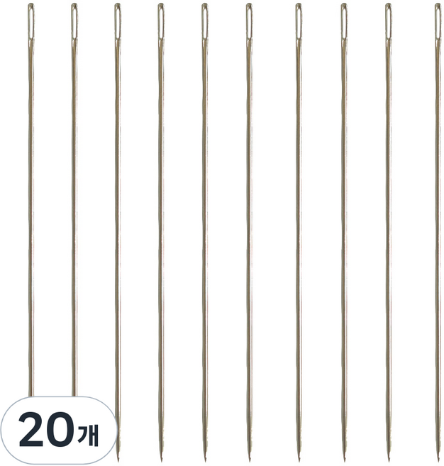 귀 큰 장바늘 대바늘 이불바늘 손바늘, 20개