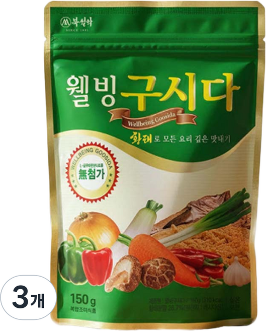 북설악 황태 웰빙 구시다, 150g, 3개