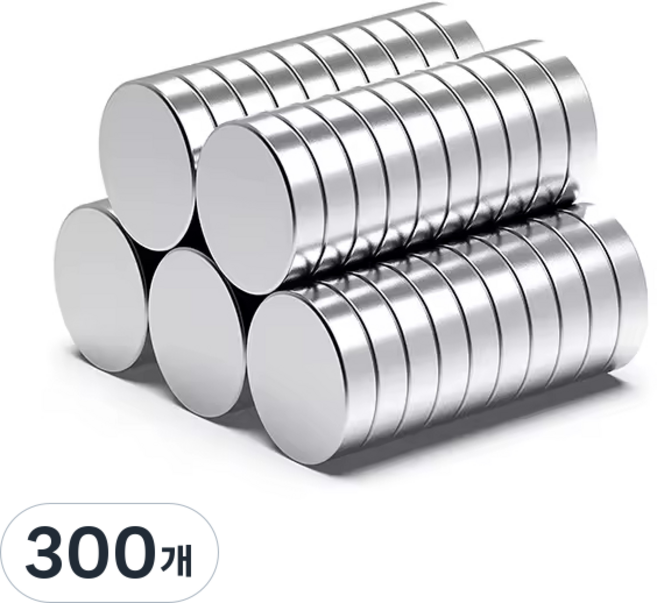 마니코 세트 초강력 강력 네오디움 네오디뮴 자석 원형 지름10mm X 두께3mm, 300개