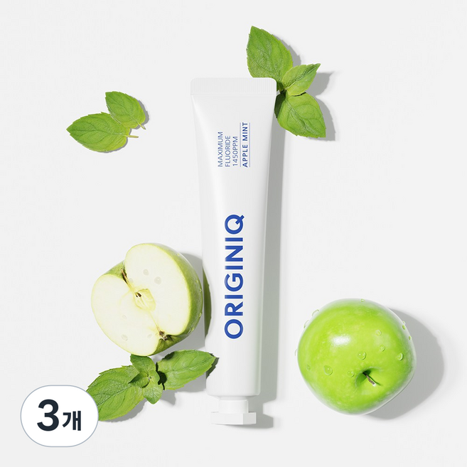 오리지니크 고불소 치약 1450ppm 강력 입마름 구취 충치 제거, 100g, 3개