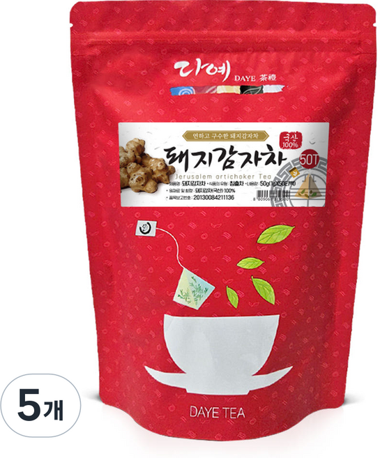 다예 돼지감자차 삼각티백, 1g, 50개입, 5개