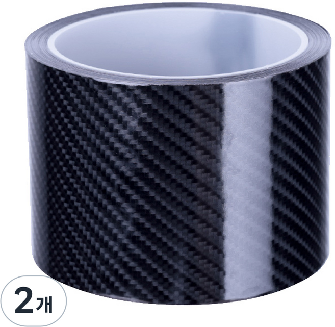 SEAMETAL 자동차 스크래치 방지 테이프 문콕 흠집 기스 방지 도어스텝 가드 코팅 발판스티커, 카본 블랙 5D, 2개