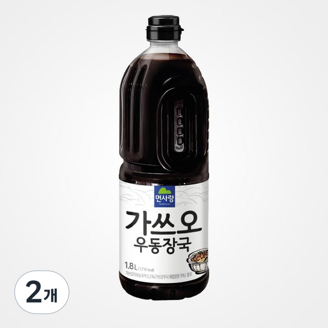 면사랑 우동 장국, 1.8L, 2개