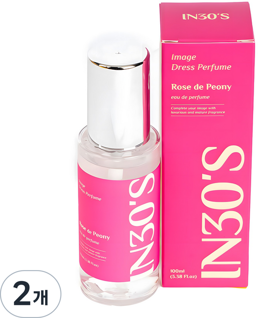 인써티 오드퍼퓸 섬유 향수 드레스퍼퓸, 02.로즈드피오니, 100ml, 2개
