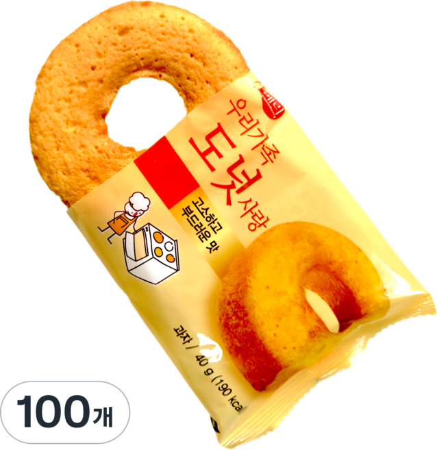 [샹베리] 오븐에 구운 우리가족 도넛 사랑, 40g, 100개