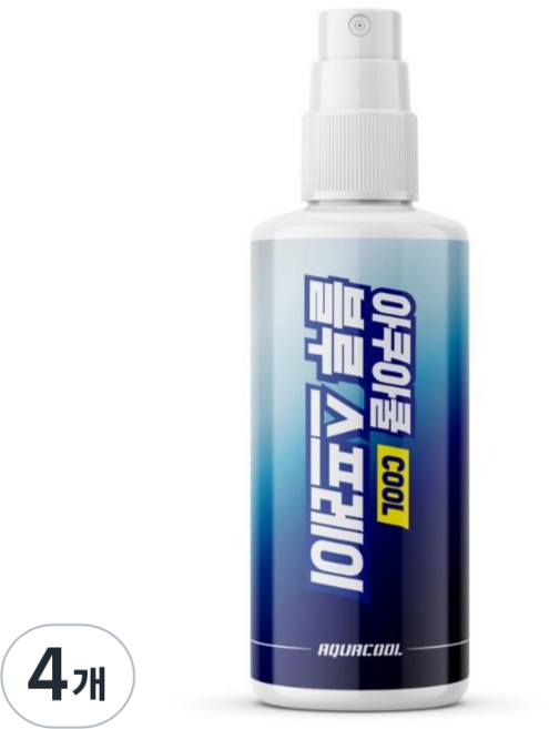 아쿠아쿨 블루 스프레이 바디미스트 허브향, 4개, 1개입
