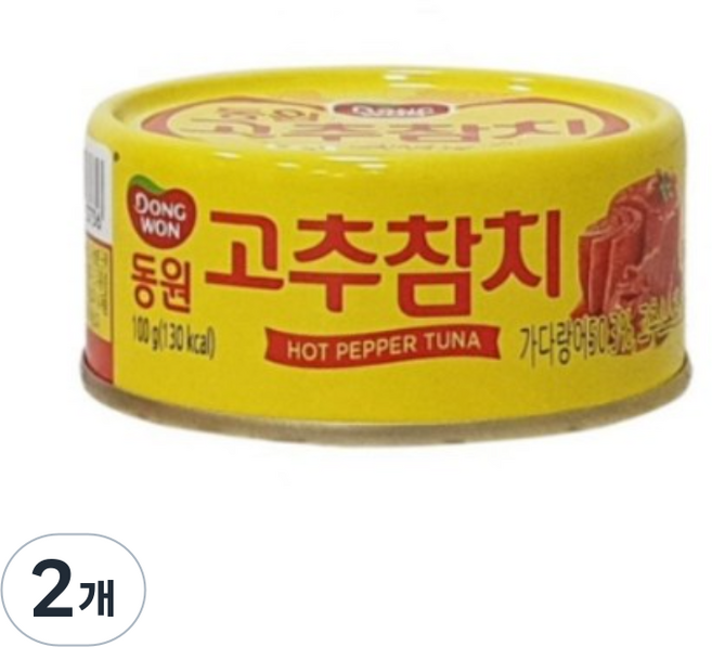 동원 고추 참치, 100g, 2개