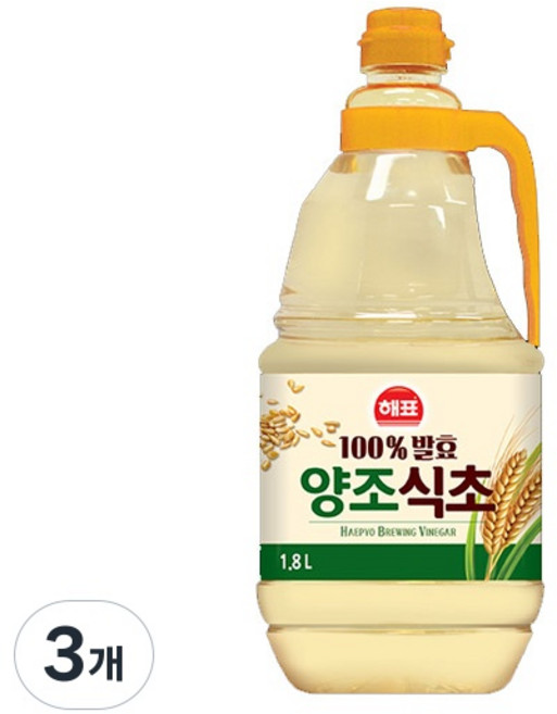 사조해표 양조식초, 1.8L, 3개