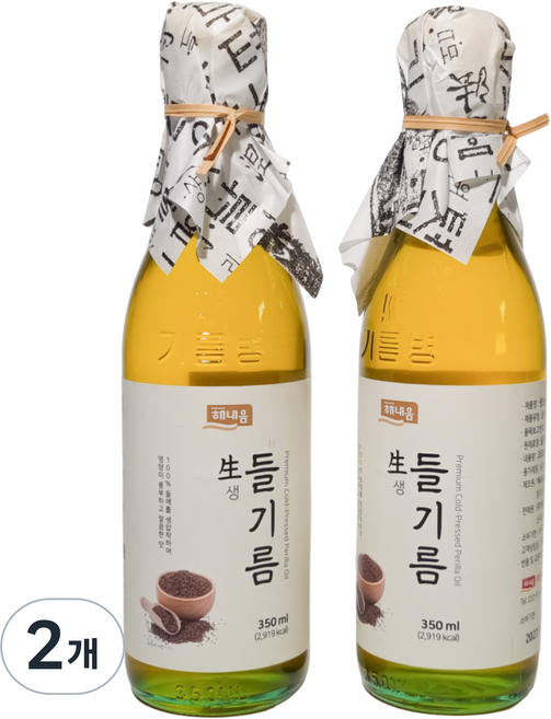 농가식품 들깨 통들깨 저온압착 생들기름, 2개, 350ml