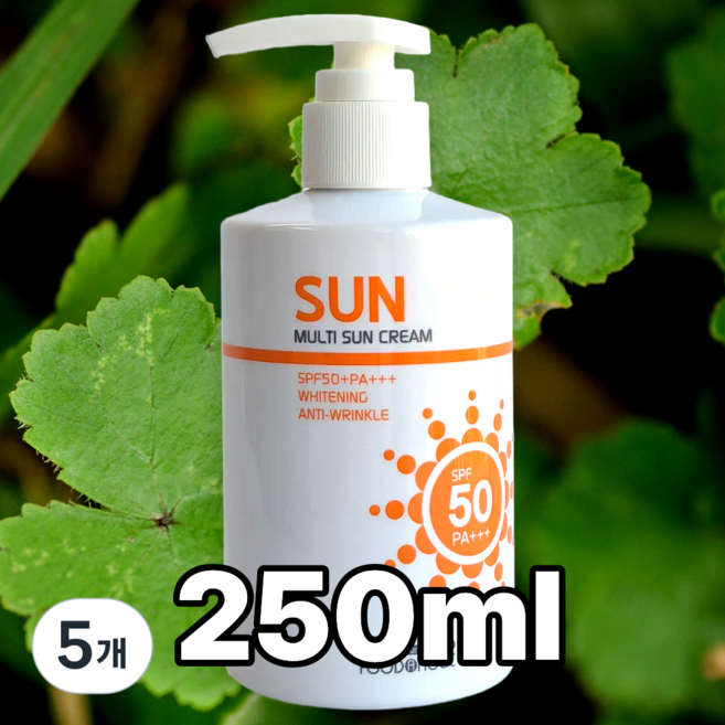 푸드어홀릭 멀티 선크림 SPF50 PA+++, 5개, 250ml