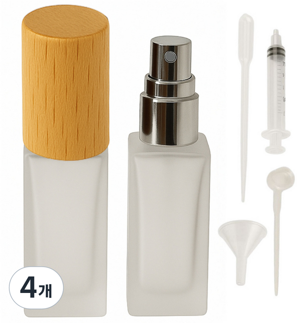 피치키키 가방에 쏙 향수 공병, 4개, 우드 5ml