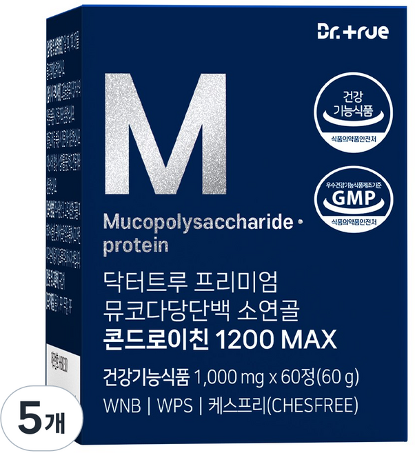 닥터트루 뮤코다당단백 소연골 콘드로이친 1200, 60정, 5개