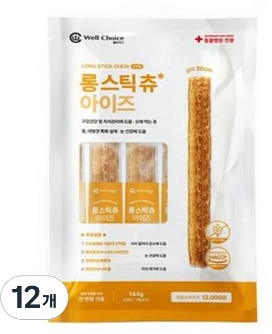 동물병원전용 롱스틱츄, 12개, 24g, 눈 - 쿠팡