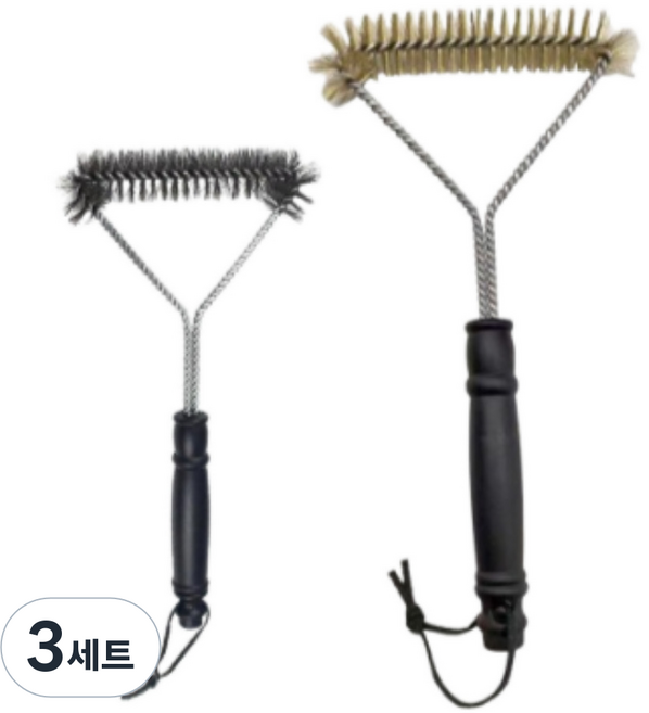 와이엔케이더밸류 바베큐 그릴 청소 브러쉬 2종, 3세트