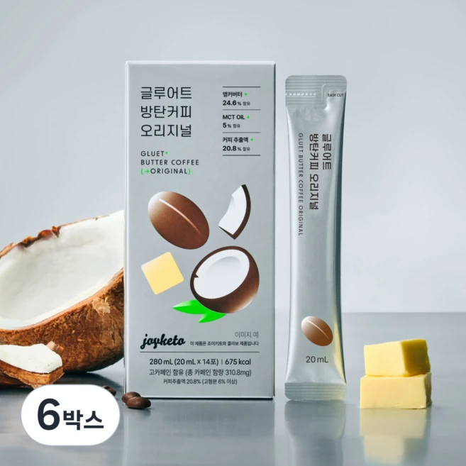 글루어트 방탄커피 오리지널 버터커피, 6박스, 14개입, 20ml - 쿠팡