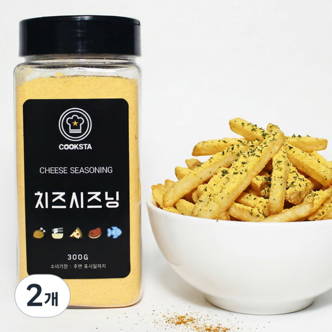 [쿡스타] 치즈시즈닝 - 치킨 감자튀김에 딱! 뿌링, 300g, 2개