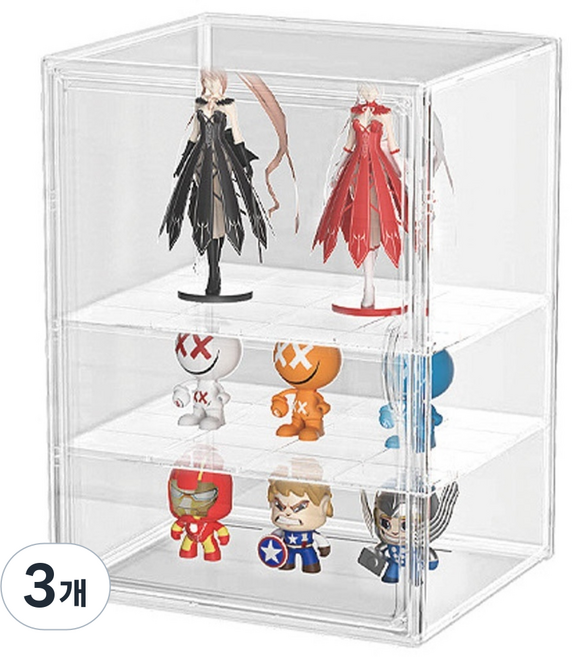 HK.sell 초대형 하이버전 아크릴 진열 박스 칸막이 2개 세트, 3개