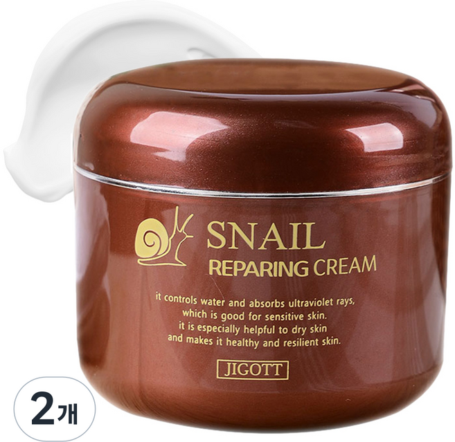 지고트 스네일 리페어링 크림, 100ml, 2개